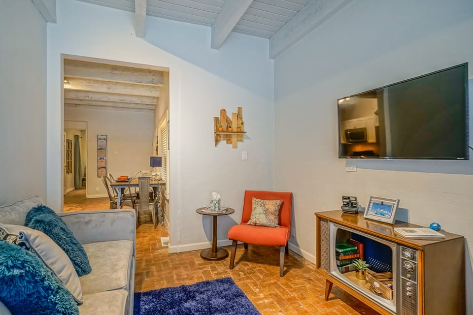 Living room with smart TV