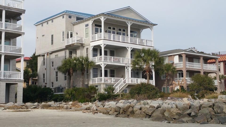 View of High Tide from the beach 