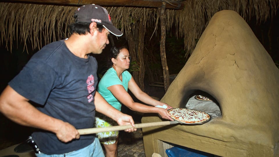 Pizza Night with our authentic wood burning oven.