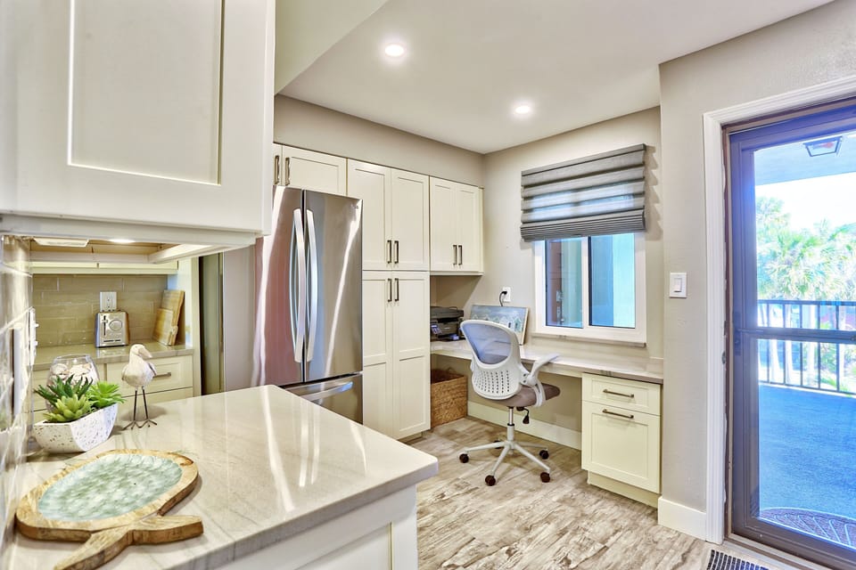 Kitchen with desk