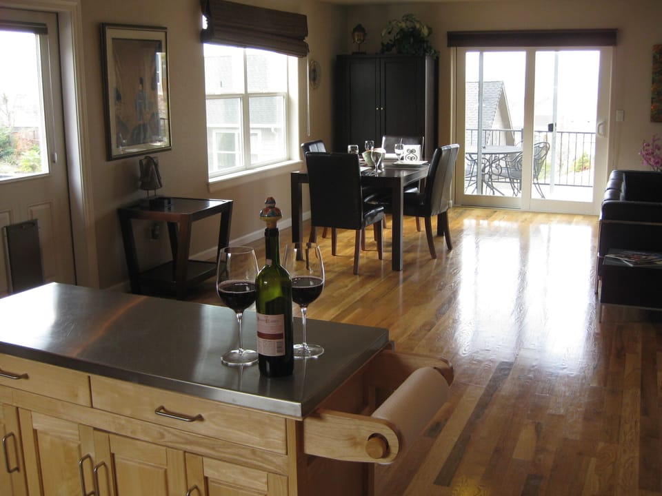 Looking into dining & living area from kitchen
