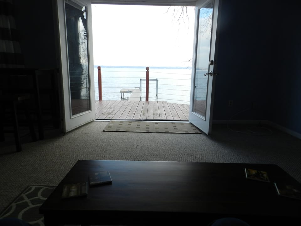A photo from the couch - looking east.