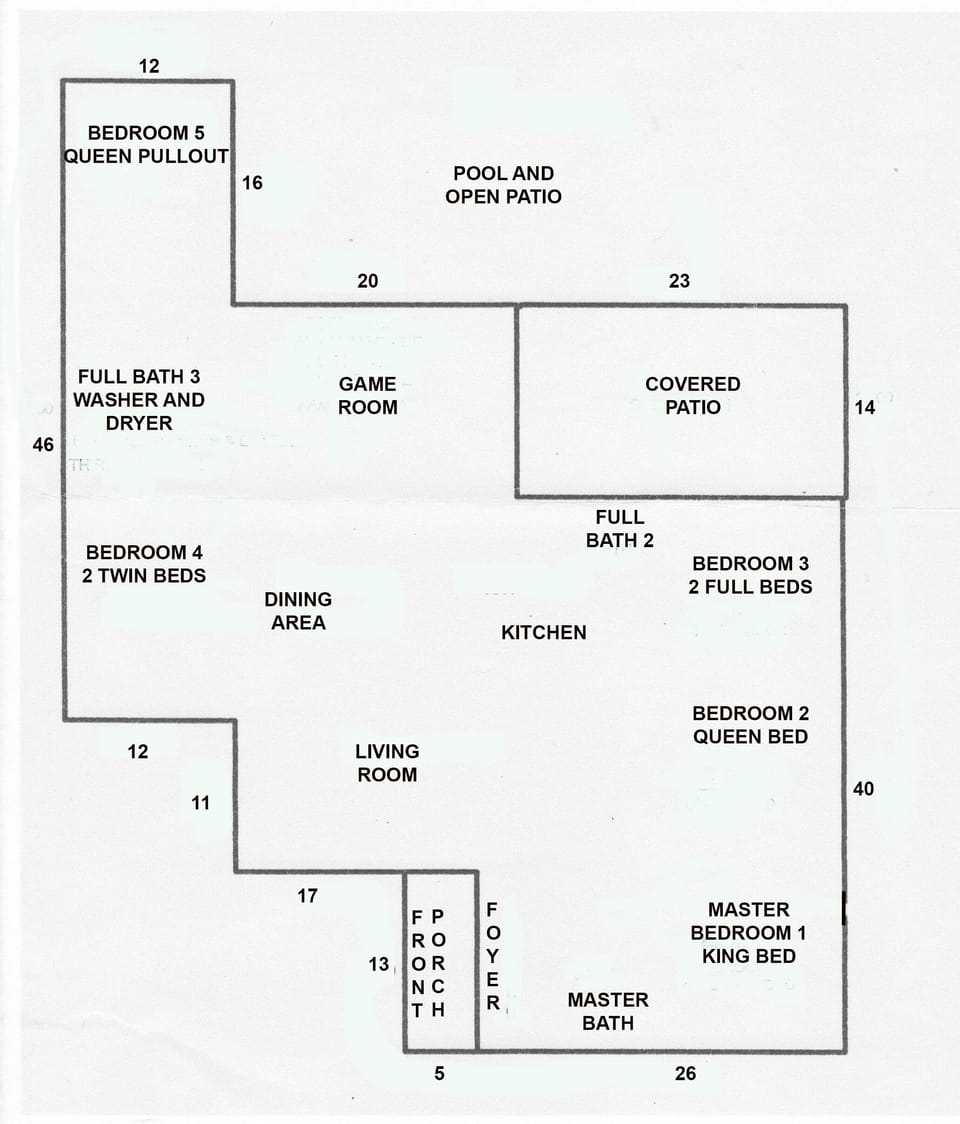 2500sf 5Bed 3 Bath, Sleeps 13, Open Floor Plan, 2 Zone Cent AC, Steps to Beach