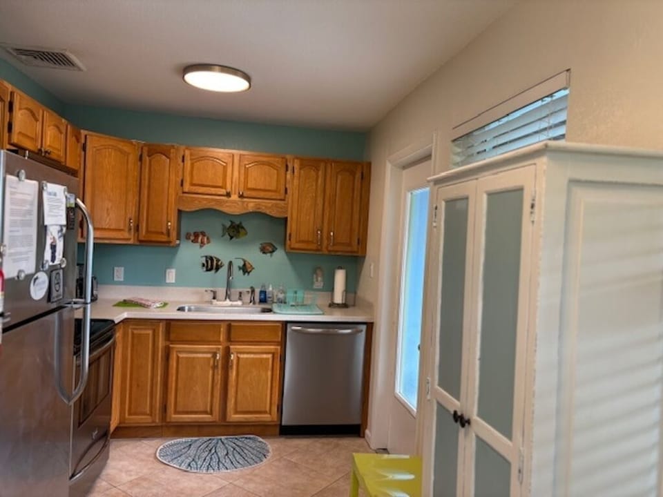 Well equipped kitchen with modern appliances