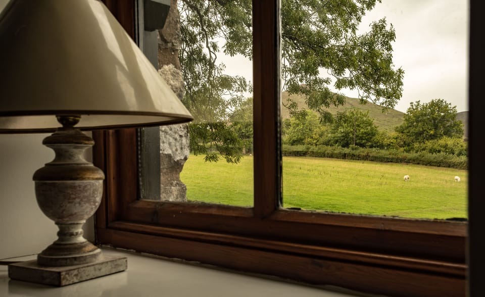 View of Thorpe Cloud Hill from upstairs landing
