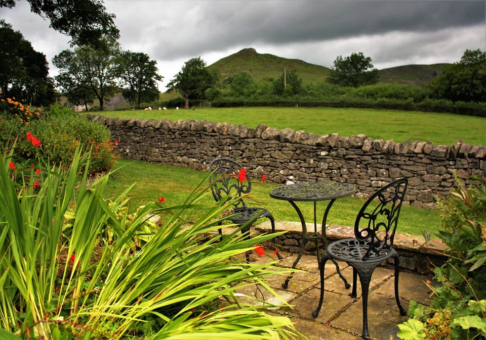 Thorpe Cloud from Cottage patio