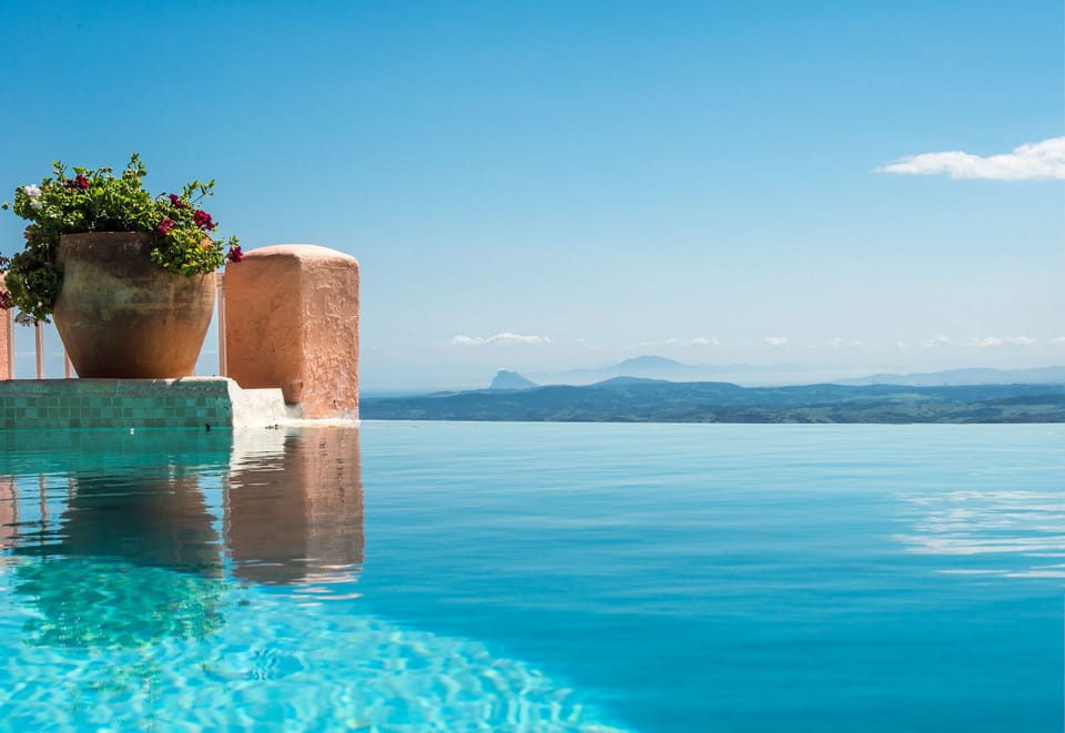 Infinity pool view - Pillars of Hercules: Gibraltar and Djebel Musa