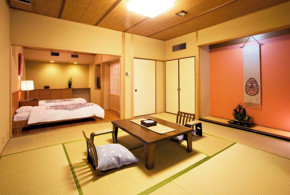 Japanese Western Style Room with Private Open-air Bath, Smoking | Down comforters, minibar, in-room safe, cribs (free)