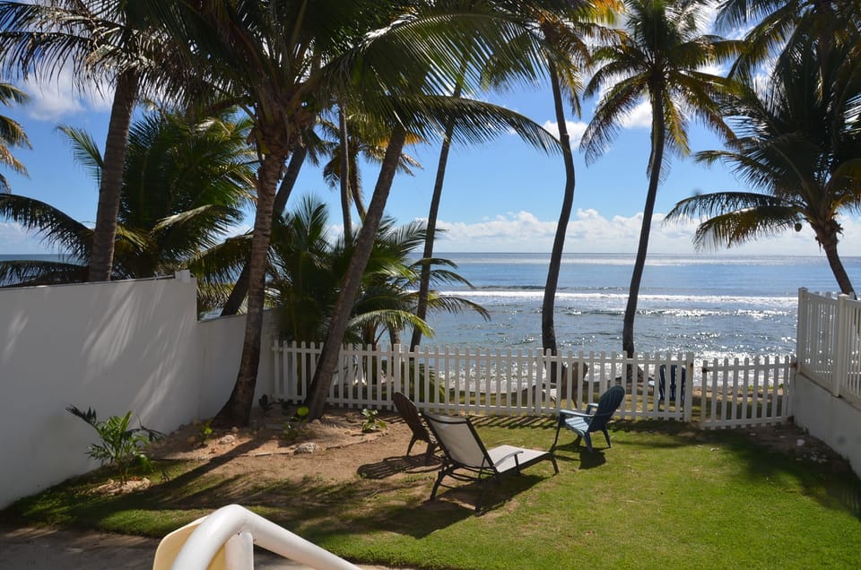 Private backyard. Come join the ocean breezes and Caribbean waters.