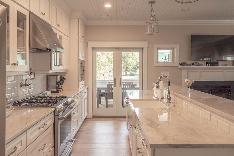 Kitchen Island with Farm Sink
