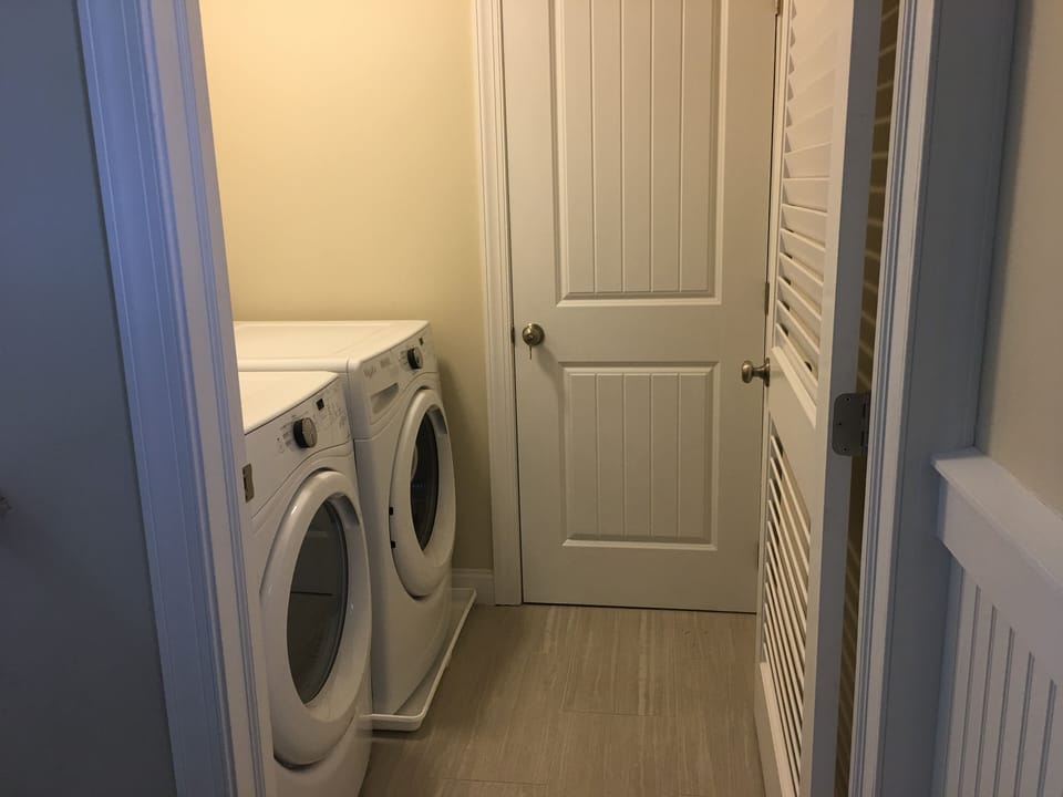 Laundry room with washer and dryer