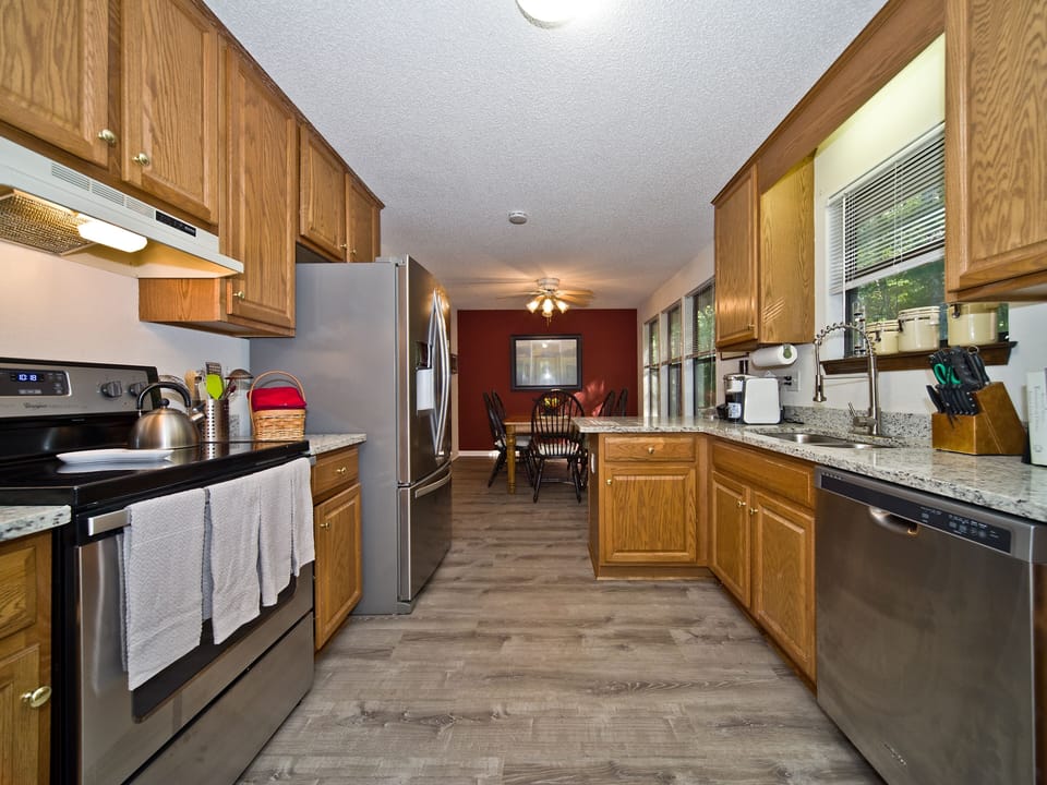 Kitchen view through to dininroom