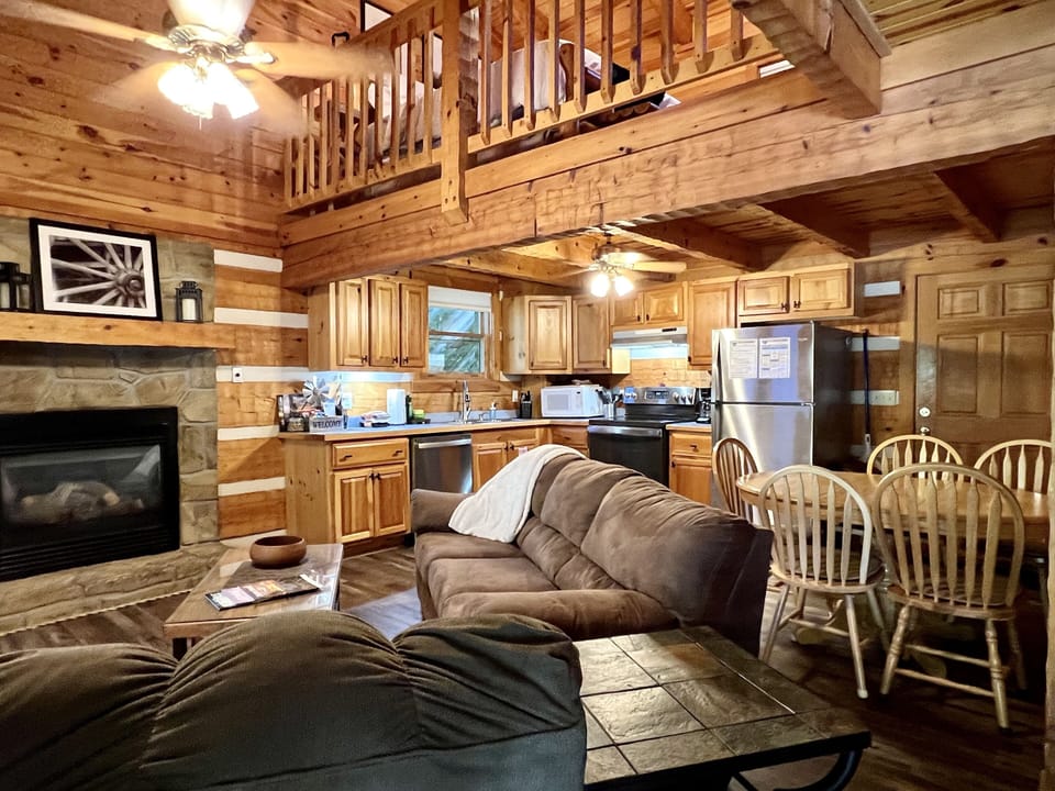 Your view as you enter the cabin