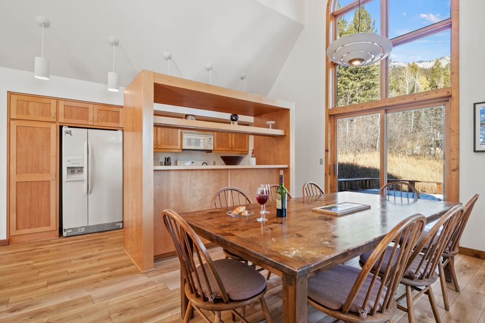 Dining Room View Towards Kitchen & Back Deck