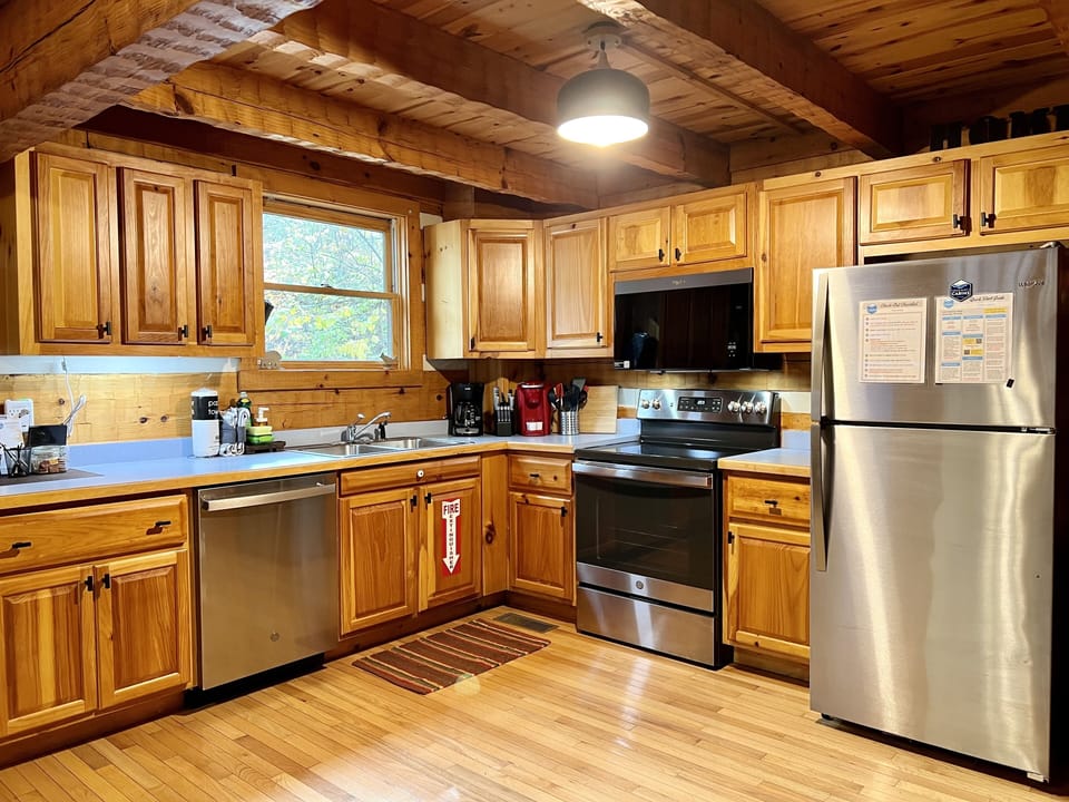 Large kitchen for a one bedroom cabin