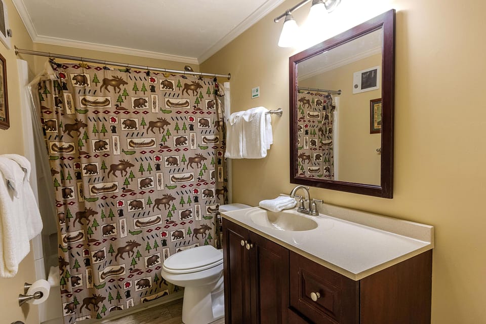 The hall bathroom.