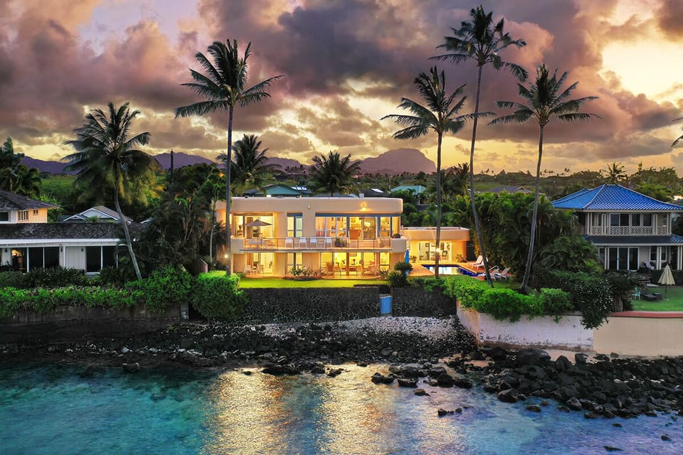 HALE MA'ANA HOU OCEANFRONT AERIAL VIEW