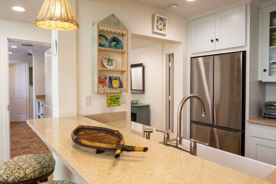 A full size refrigerator