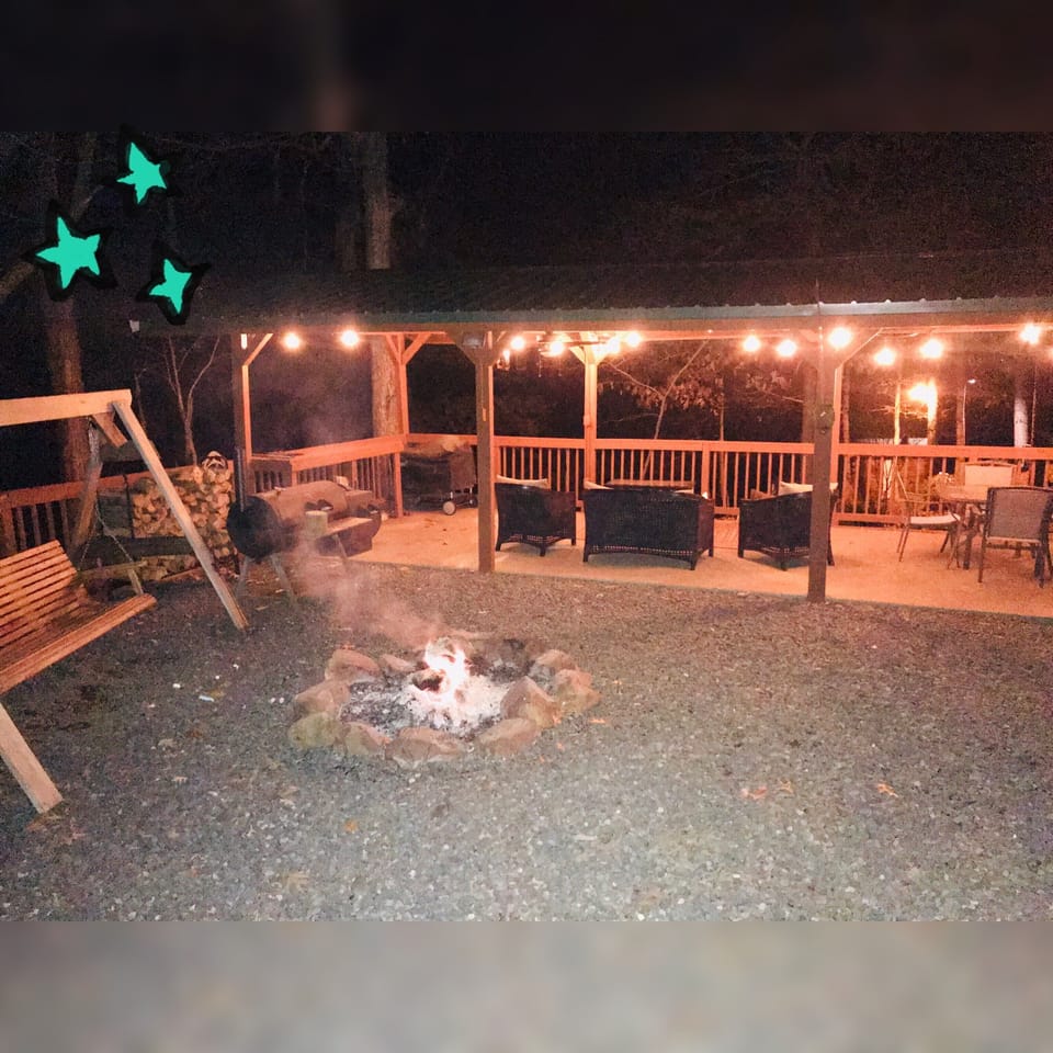 Plenty of firewood for your use.  And fun lighting!