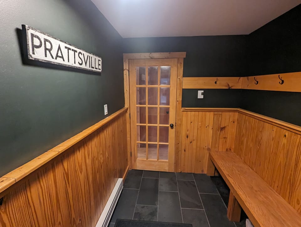 Store your gear in the moody mudroom!