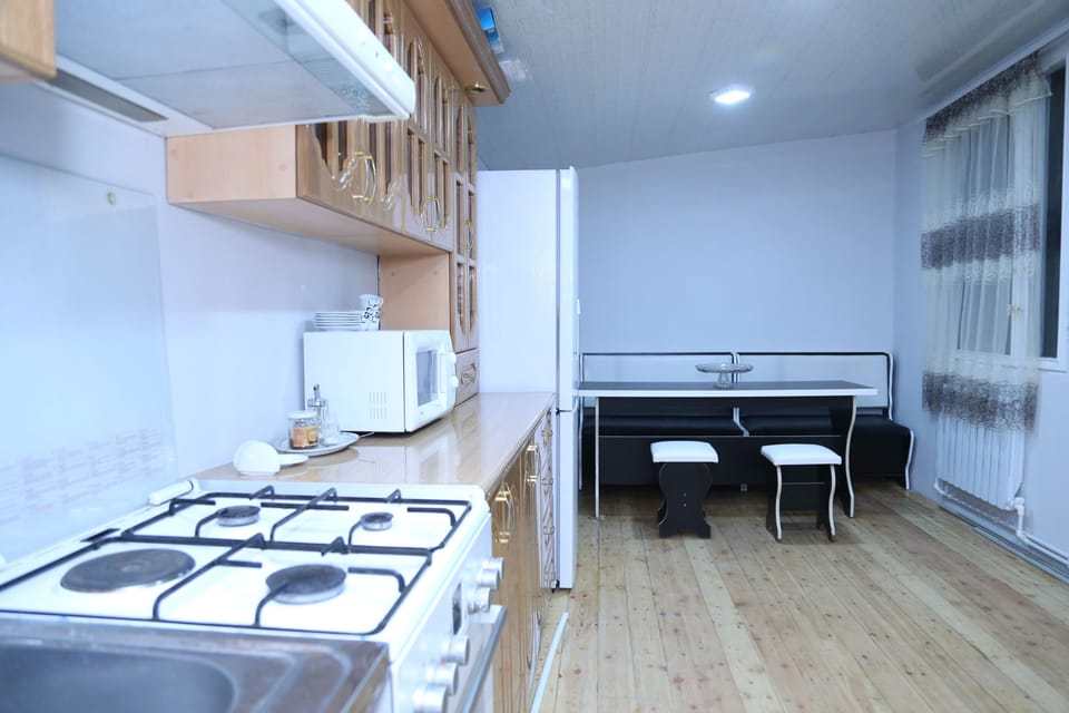 Economy Double Room, 2 Bedrooms | Shared kitchen | Fridge, microwave, oven, stovetop