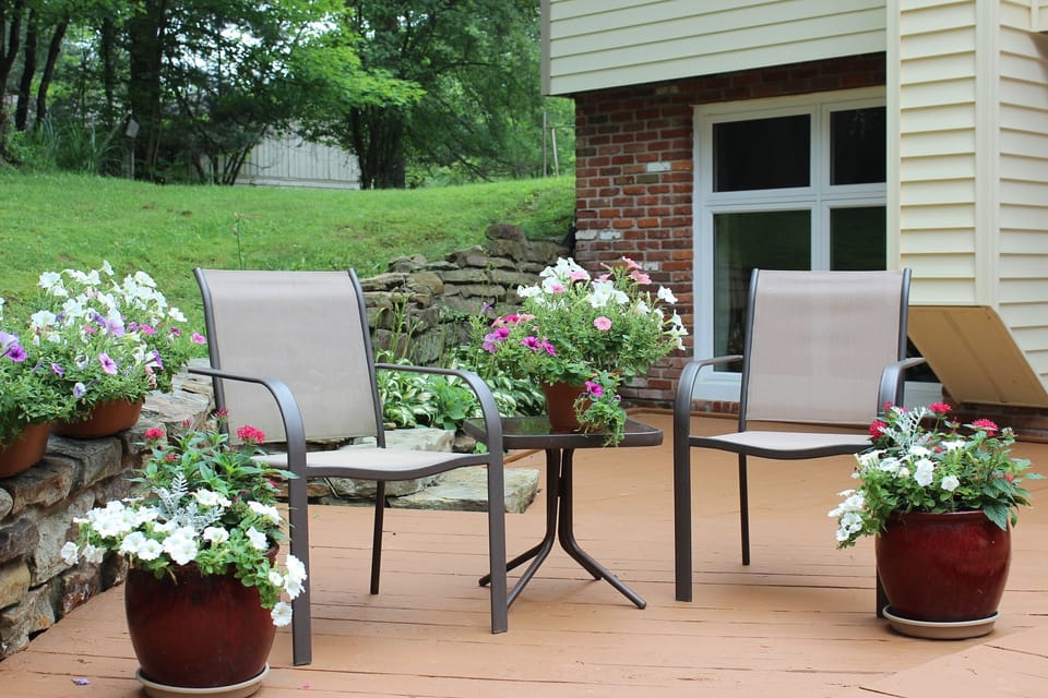 Enjoy your morning coffee on the deck.