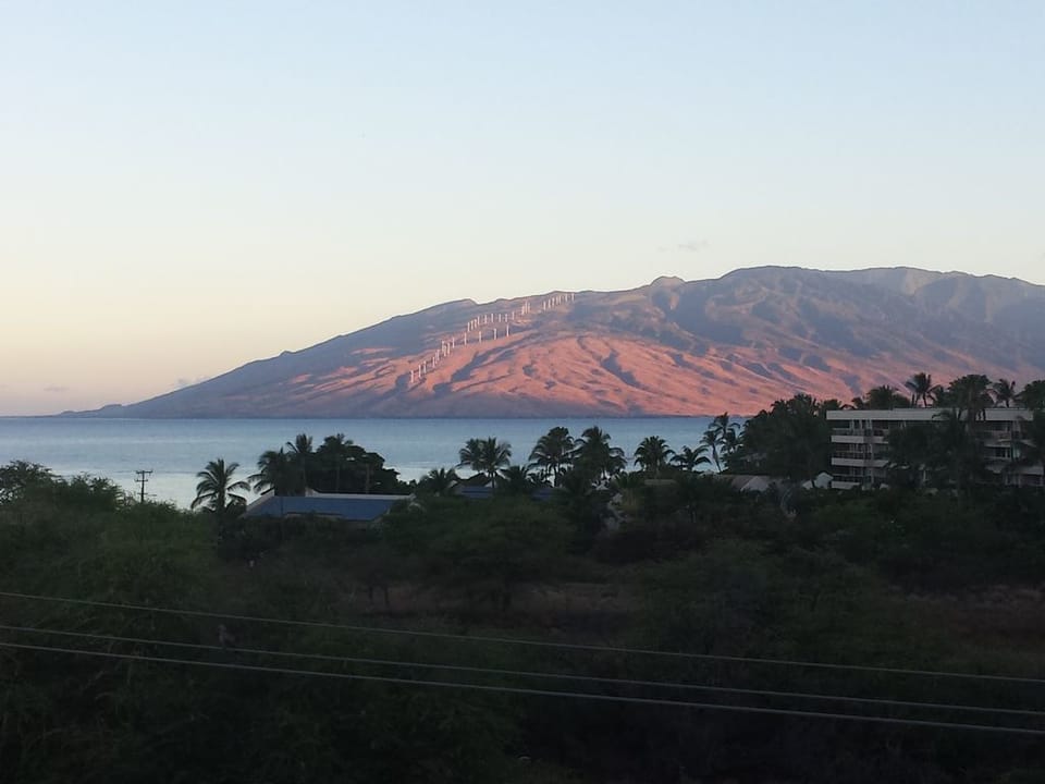 Photo of West Maui mountains taken from suite