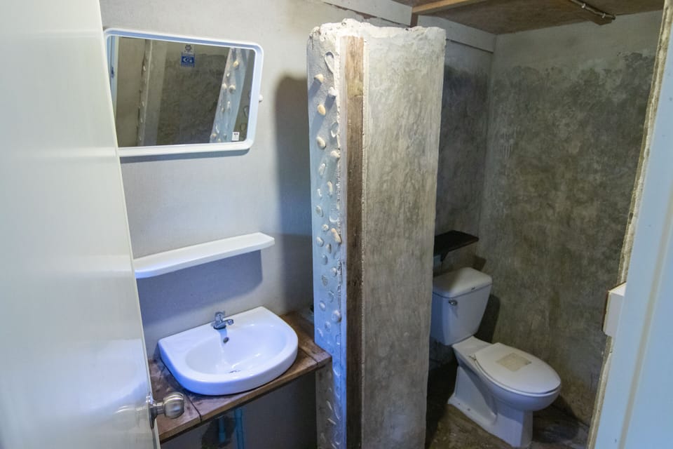 Double Bungalow with Fan | Bathroom | Shower, free toiletries, towels