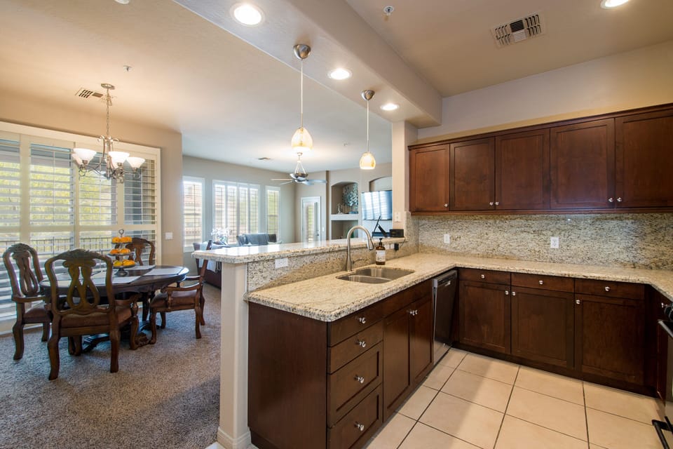 View of open floorplan from kitchen