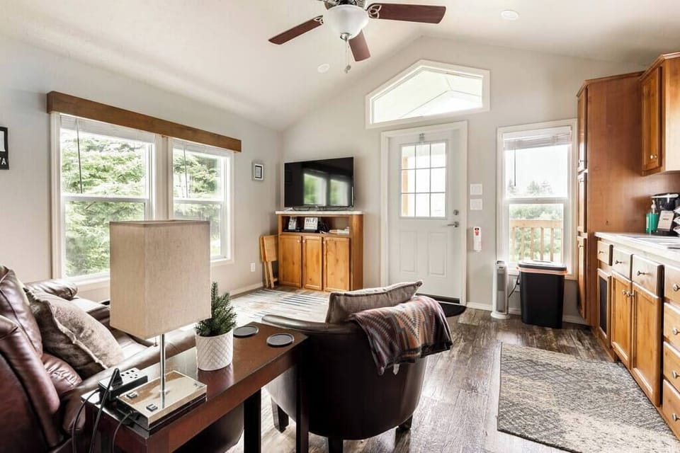 RedBluff Cabin Living Room and Kitchen