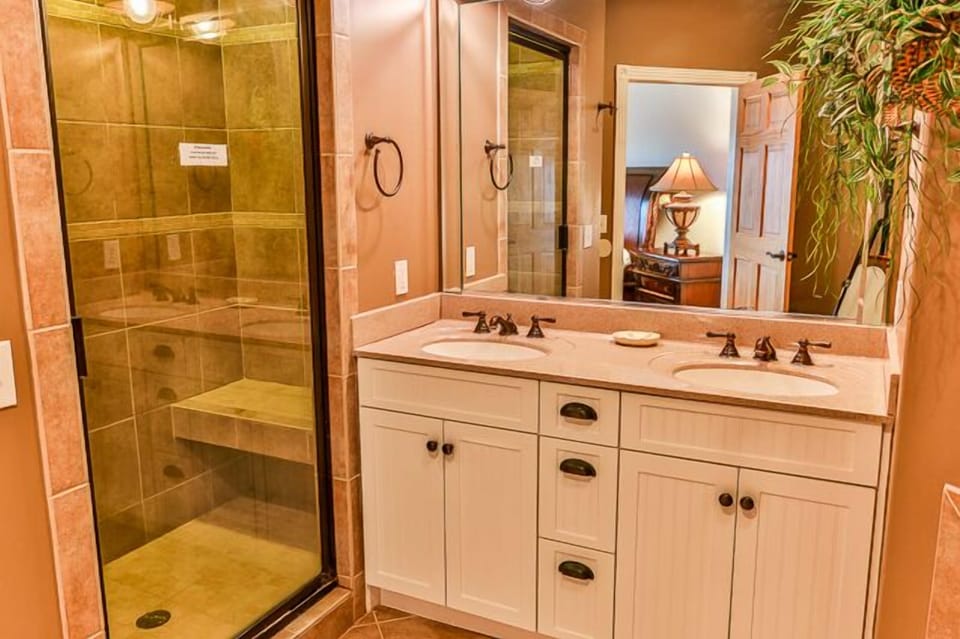  Master Bedroom Bathroom, relax in our steam shower

