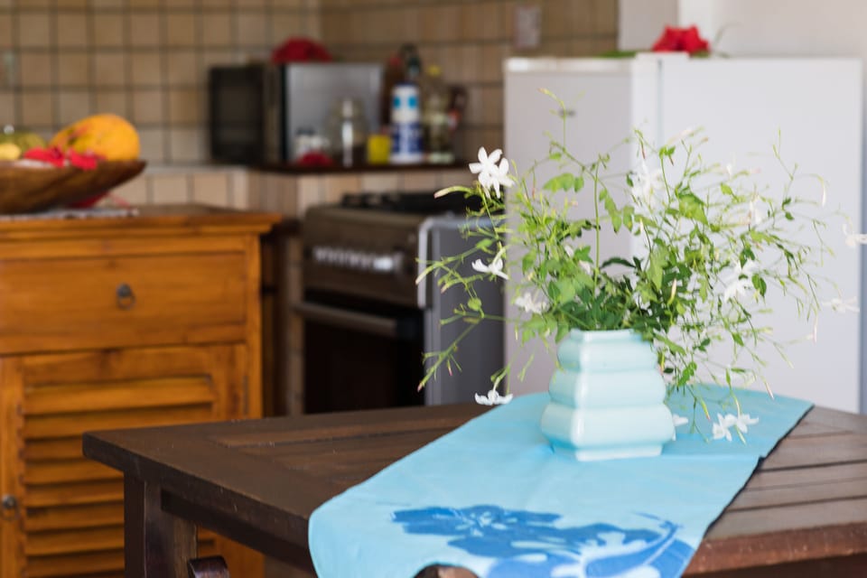 Family Apartment, 2 Bedrooms, Lagoon View (Fare Anoari) | Private kitchen | Shared fridge, microwave