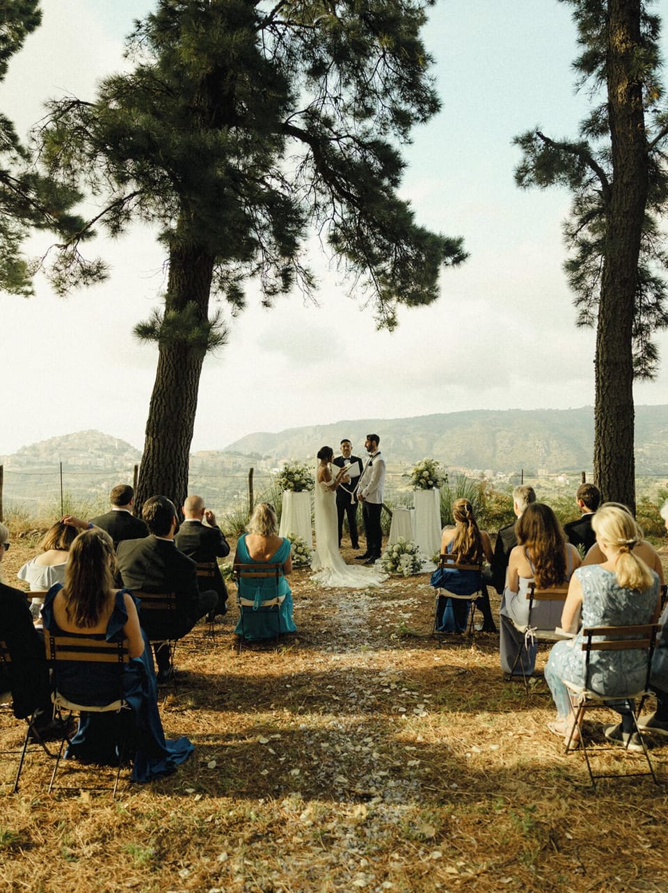 Outdoor banquet area