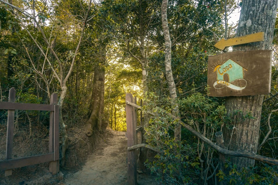 Private trail entrance to Casa Cielo