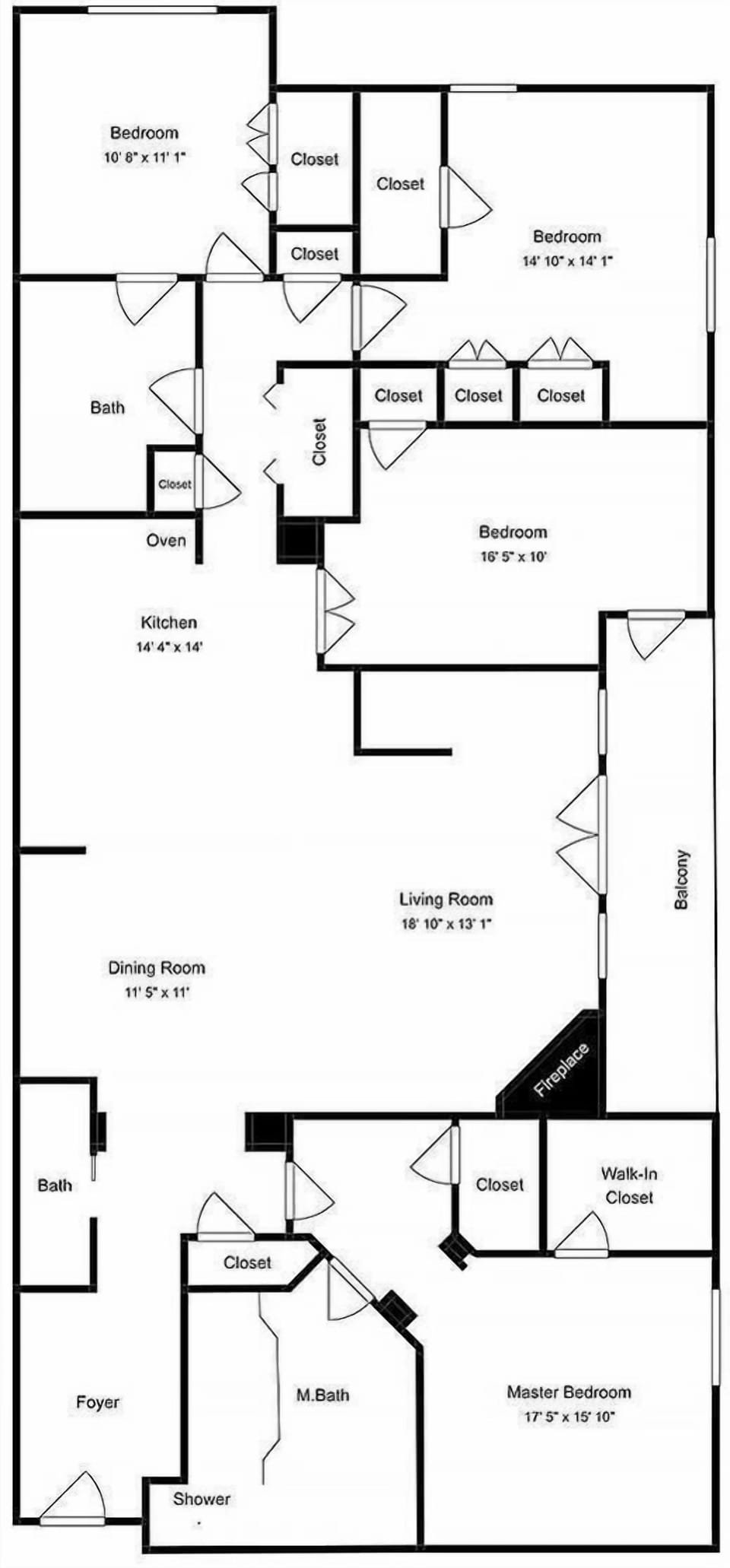 Detailed floor plan showing the spacious layout with multiple bedrooms, bathrooms, and living areas to help you plan your stay.