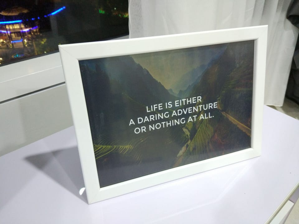 LIFE IS EITHER A DARING ADVENTURE OR NOTHING AT ALL