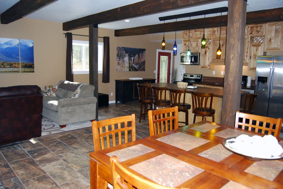 Space to cook, read, eat and map out day trips all in the same space together.