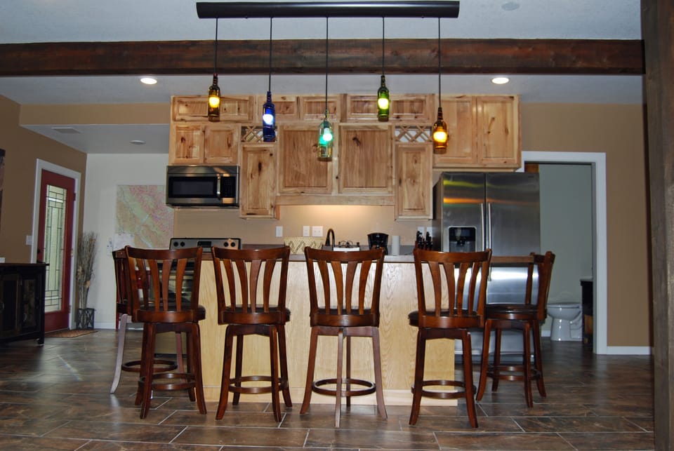 Enter into the spacious kitchen/living area.
