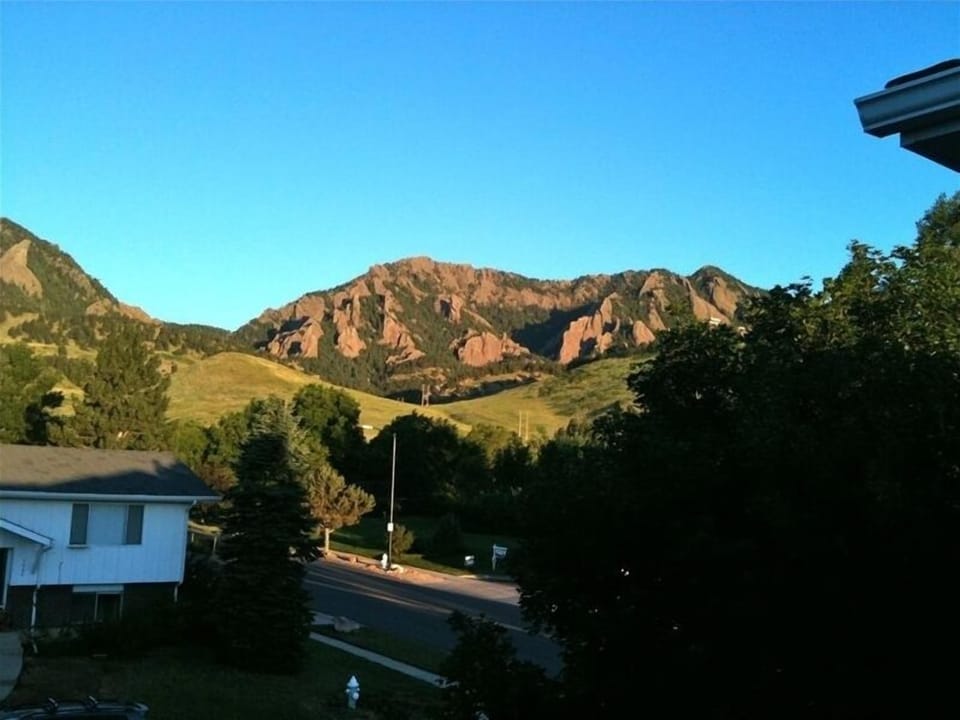 View of Flatirons from Front of Home