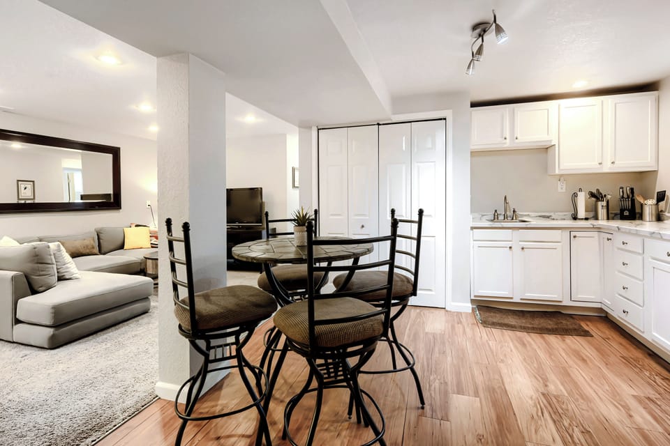 Breakfast nook and living room areas