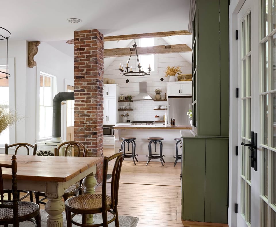 French doors lead to backyard