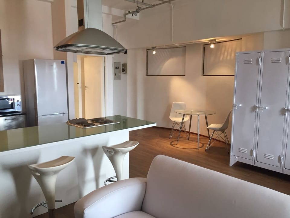 Luxury Studio, 1 King Bed with Sofa bed, City View | Private kitchen | Full-size fridge, microwave, oven, stovetop