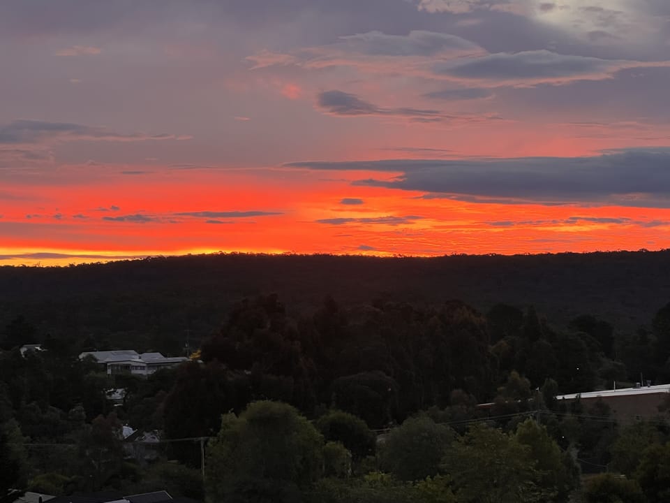 Sunset view from the deck 
