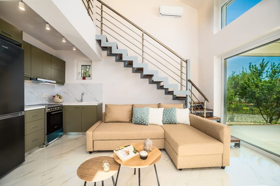 The living room- kitchen