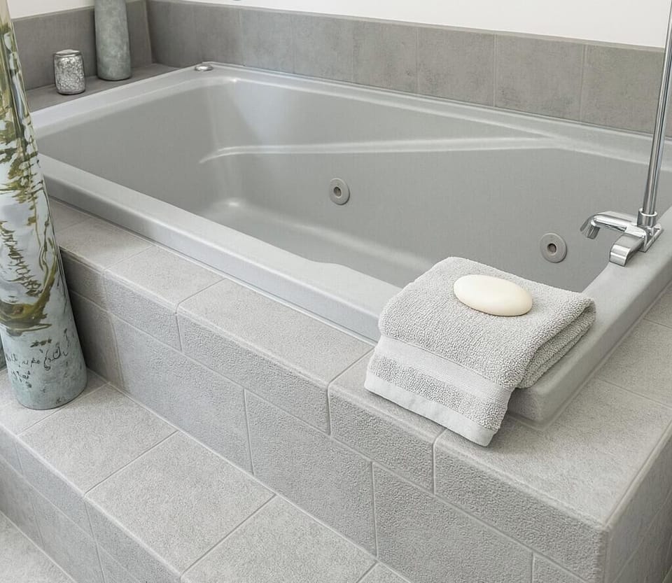 Relax in our Jacuzzi, indoor jetted tub :)