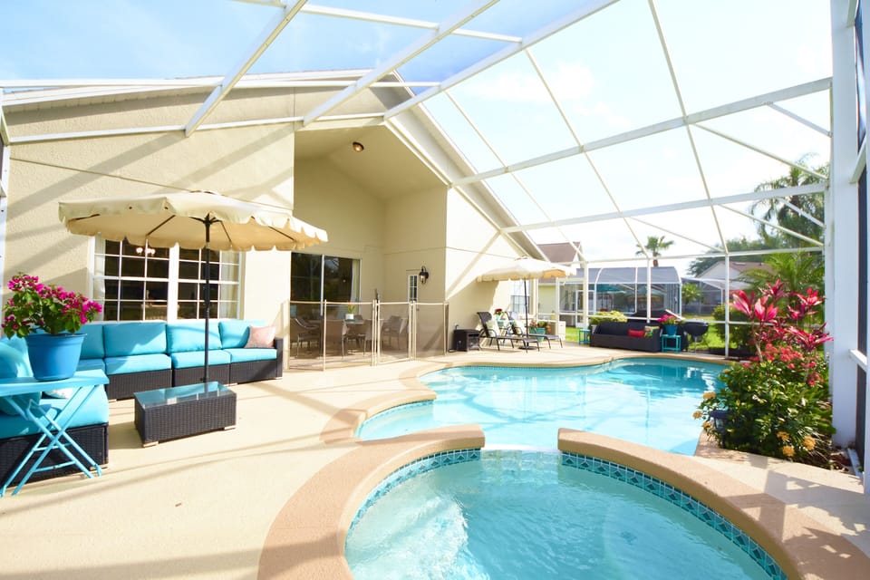 The West-facing pool and spa get fabulous sun all day, all year long!