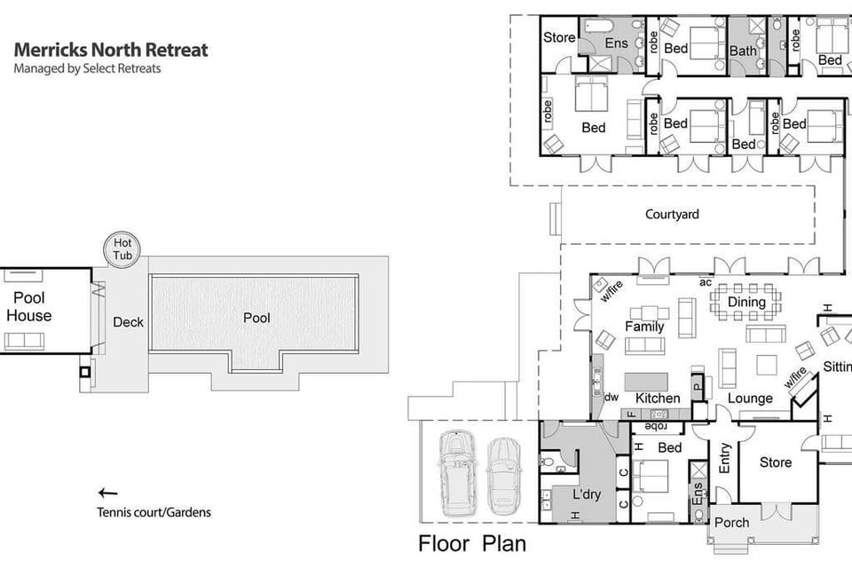 Merricks North Retreat - Floor Plan