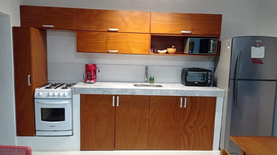 Fully equipped kitchen.... if you want to cook