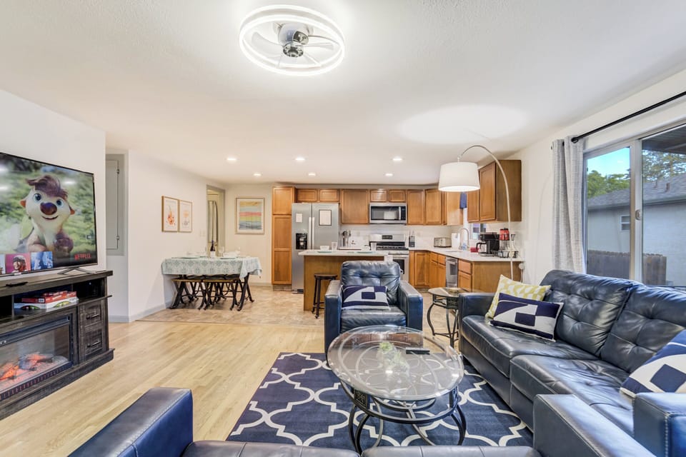 This thoughtfully designed home combines cozy living spaces with fun entertainment areas, making it a great fit for families, traveling professionals, and small groups.