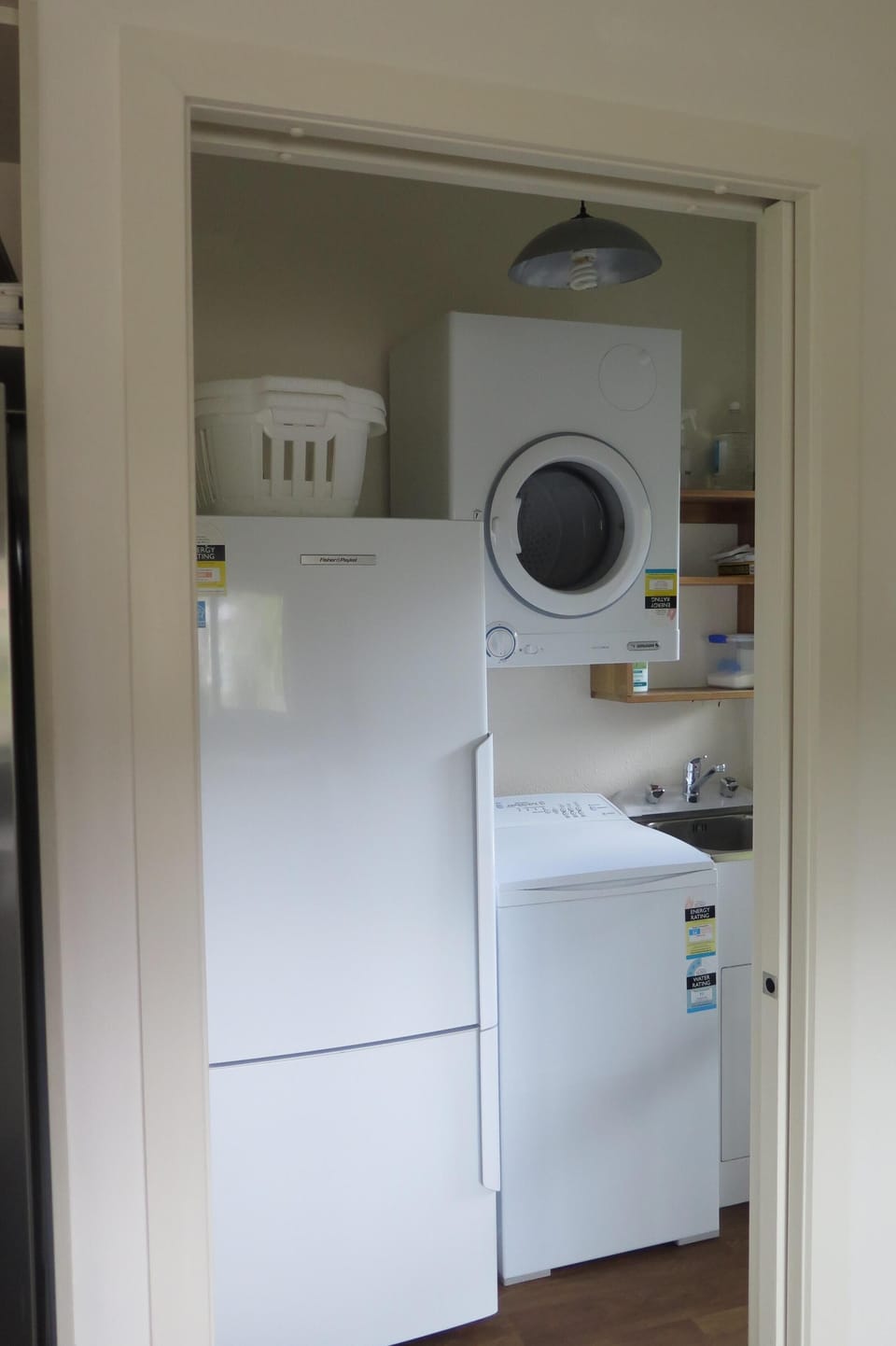 Laundry with additional fridge - off kitchen